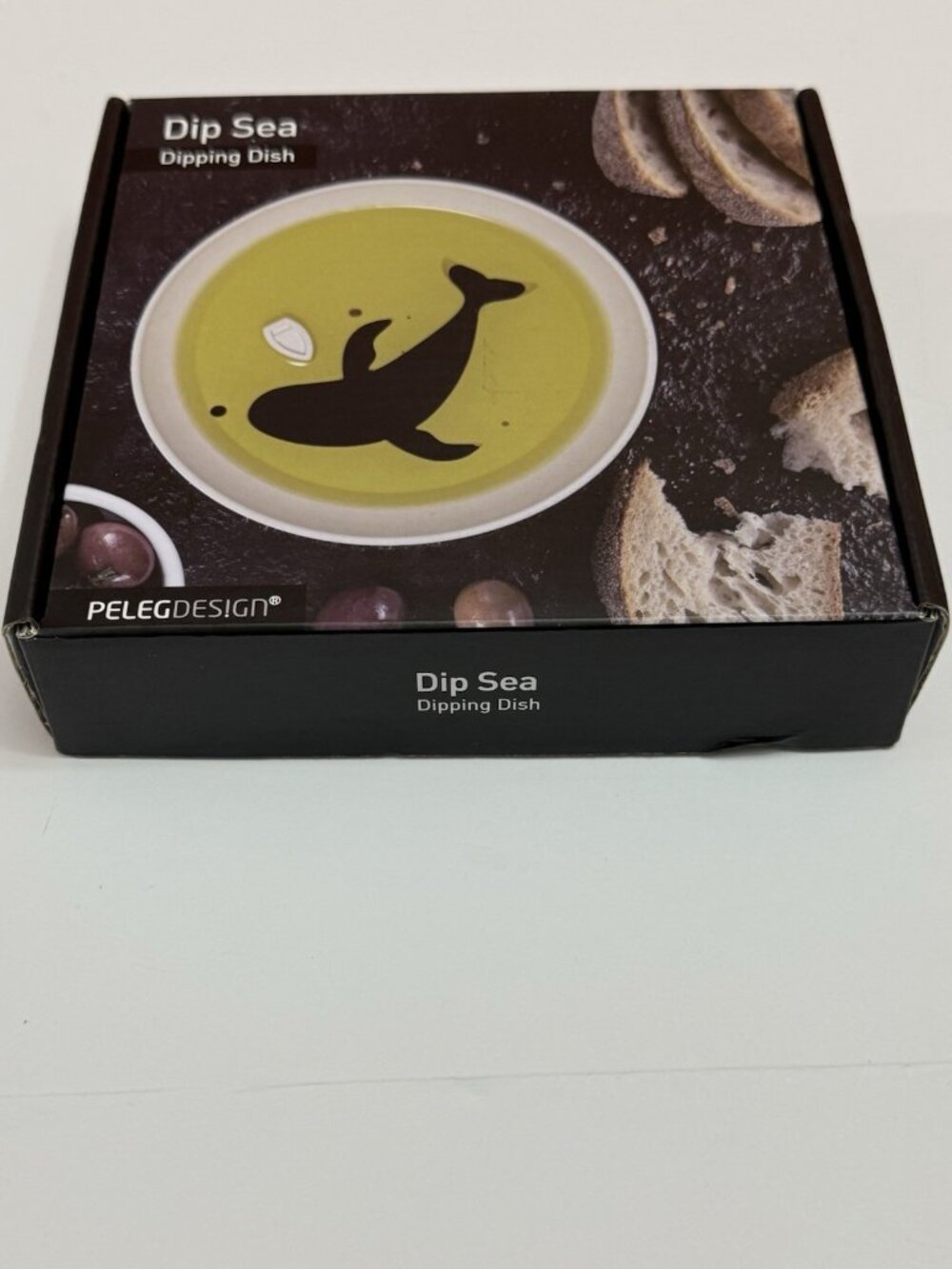PELEG DESIGN Dip Sea Dipping Dish Whale Olive Oil Bread Appetizer Bowl White